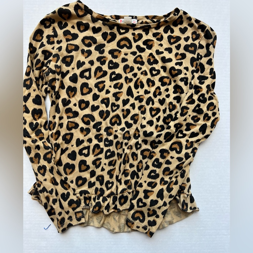Girl’s Crewcuts Leopard Print Top SZ 12